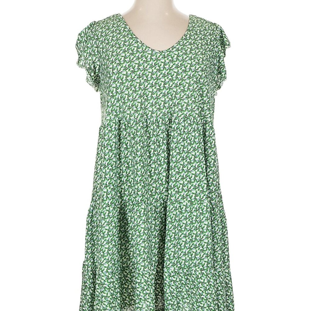 Max Studio Green Floral Dress 2X EUC